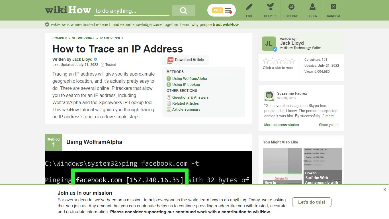 How to Trace an IP Address: 12 Steps (with Pictures) - wikiHow