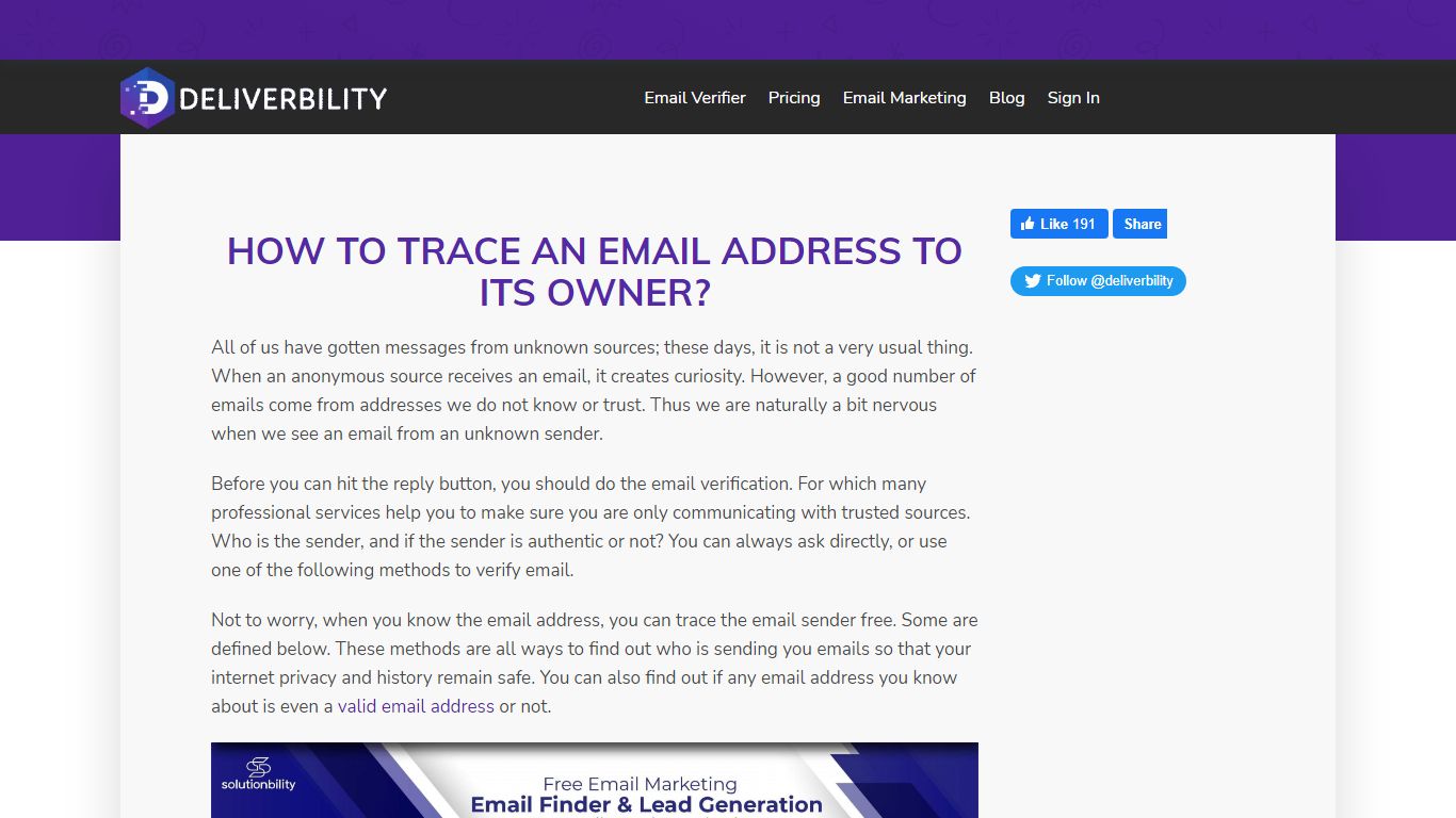 How to Trace an Email Address to its Owner? - Deliverbility